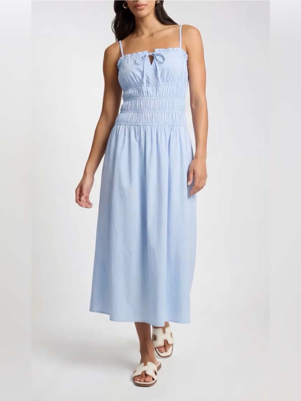 NWT Onia “Light Sky” Smocked Dress
